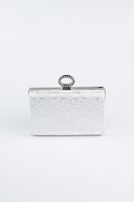 Abendtasche Gemustert Silber SH858