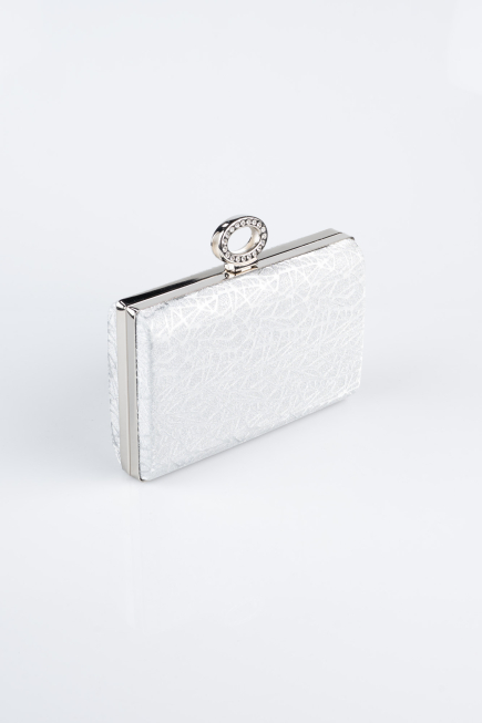 Abendtasche Gemustert Silber SH858