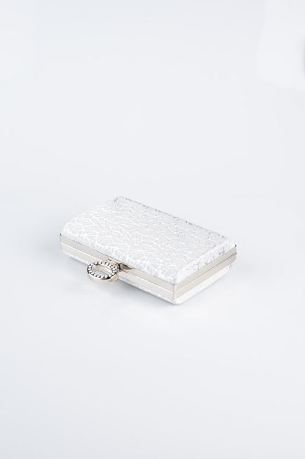 Abendtasche Gemustert Silber SH858
