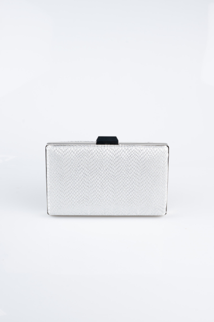 Abendtasche Gemustert Silber SH859
