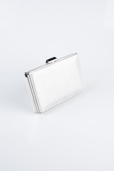 Abendtasche Gemustert Silber SH859