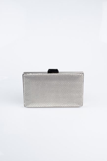Abendtasche Gemustert Platin SH859
