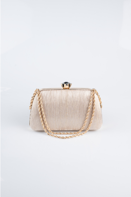 Abendtasche Laserschnitt Gold SH860