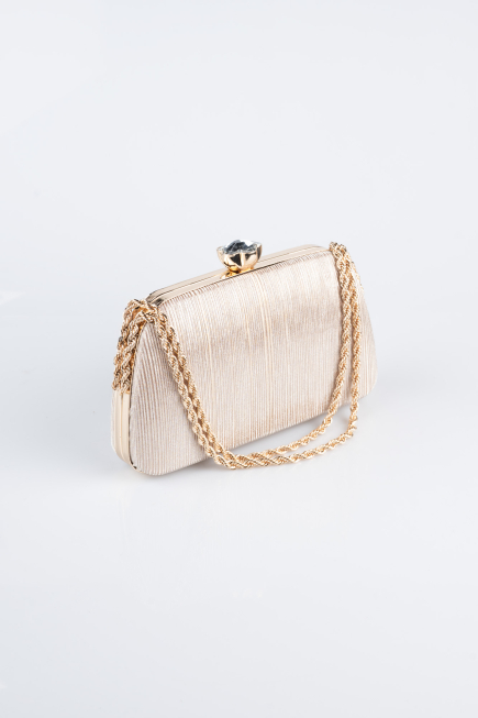 Abendtasche Laserschnitt Gold SH860