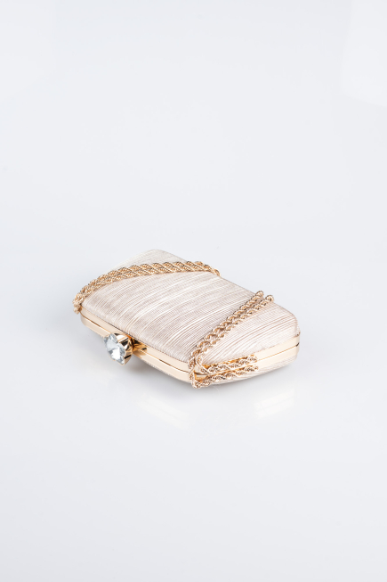 Abendtasche Laserschnitt Gold SH860
