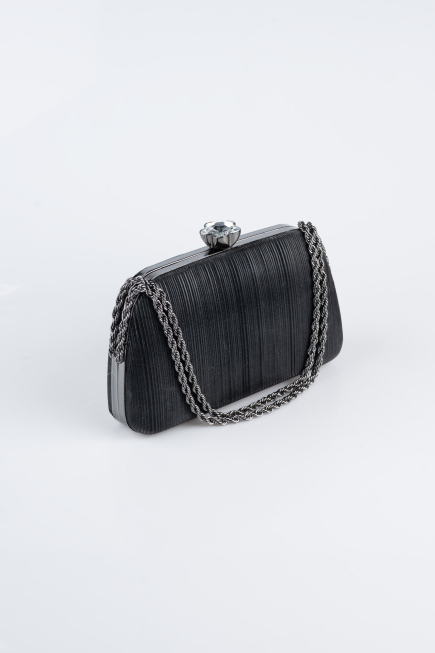 Abendtasche Laserschnitt Schwarz SH860