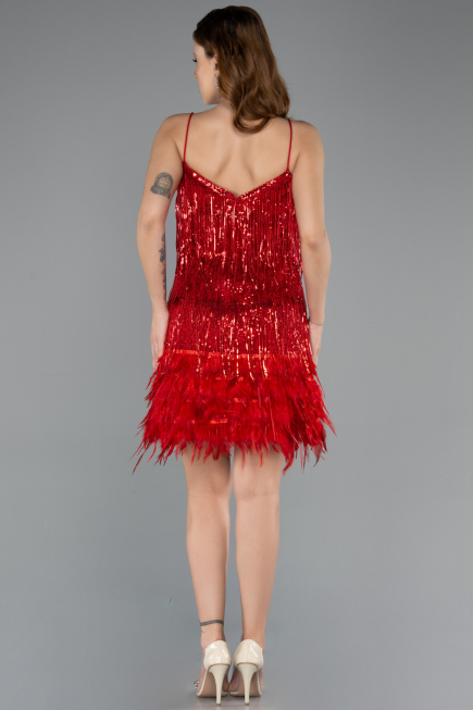 Rot Partykleid Kurz ABK1629