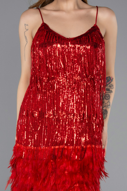 Rot Partykleid Kurz ABK1629
