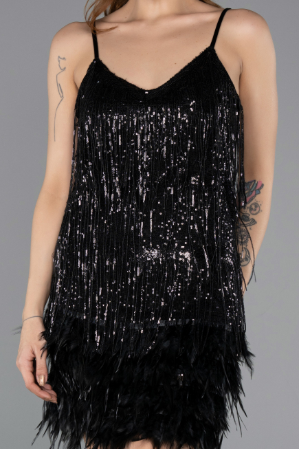 Partykleid Kurz Schwarz ABK1629