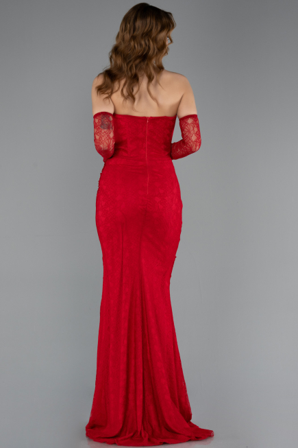 Abendkleid Lang Spitze Rot ABU5510