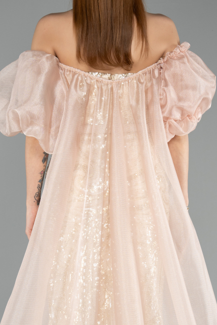 Abendkleid Lang Beige ABU5537