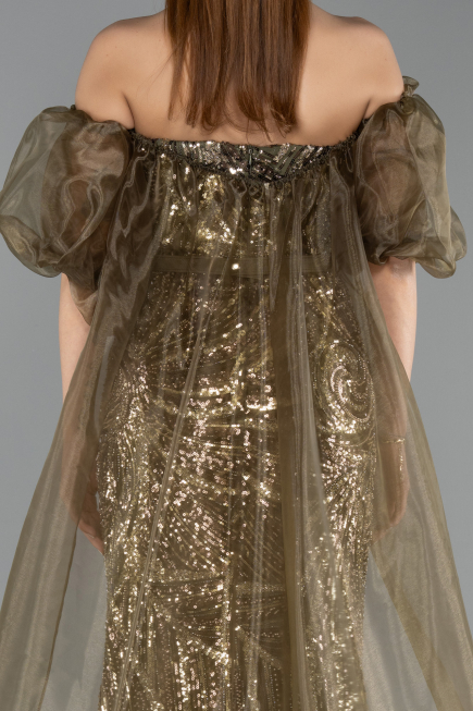 Abendkleid Lang Khaki ABU5537