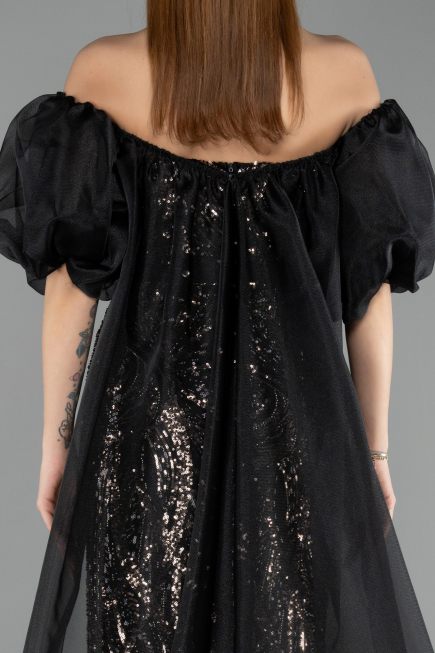 Abendkleid Lang Schwarz ABU5537