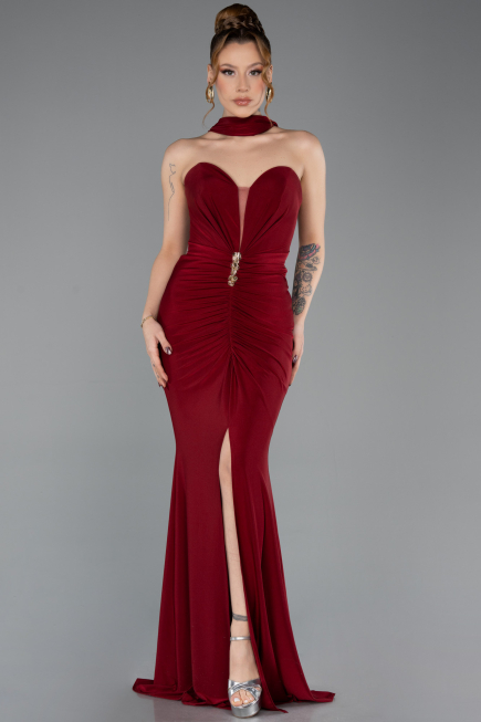 Abendkleid Lang Weinrot ABU5561