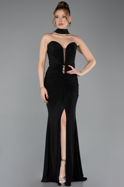 Abendkleid Lang Schwarz ABU5561