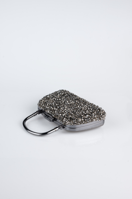 Abendtasche Verputz Platin SH839