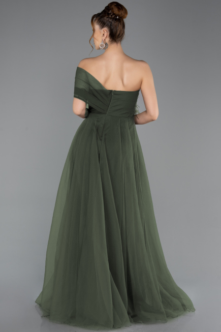 Abendkleid Lang Khaki ABU5528