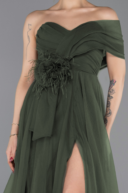 Abendkleid Lang Khaki ABU5528