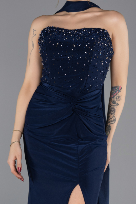 Abschlusskleid Lang Marineblau ABU5564