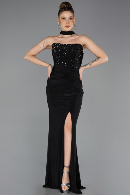 Abschlusskleid Lang Schwarz ABU5564
