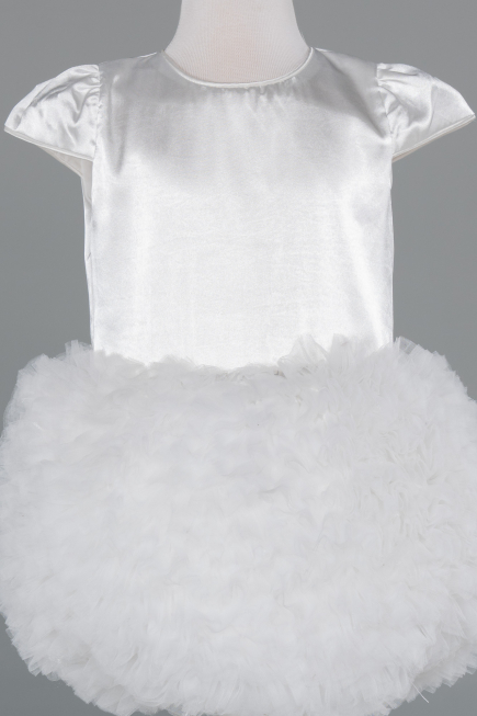 Abendkleid für Kinder Kurz Weiß ABK2502