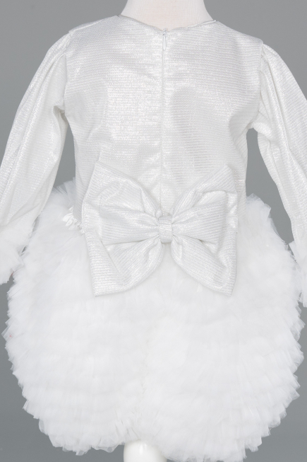 Abendkleid für Kinder Kurz Weiß ABK2503