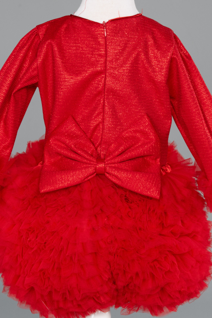 Abendkleid für Kinder Kurz Rot ABK2503