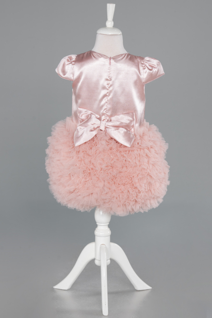Abendkleid für Kinder Kurz Puder ABK2502