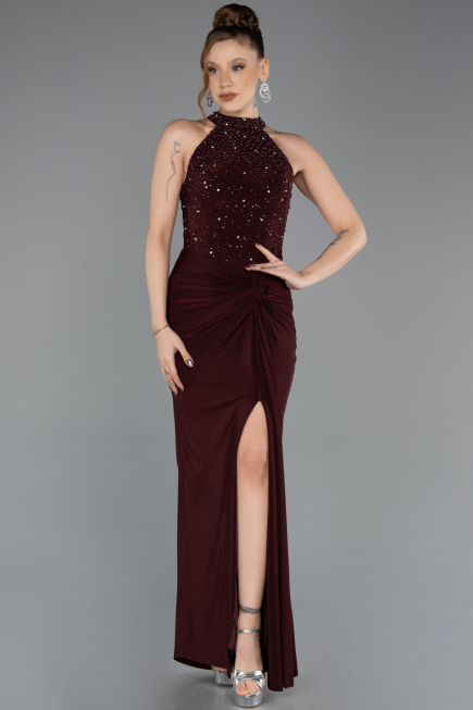 Abendkleid Lang Weinrot ABU5593