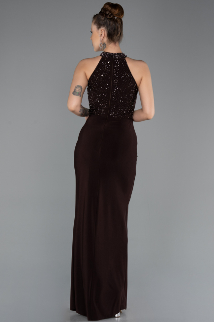 Abendkleid Lang Braun ABU5593
