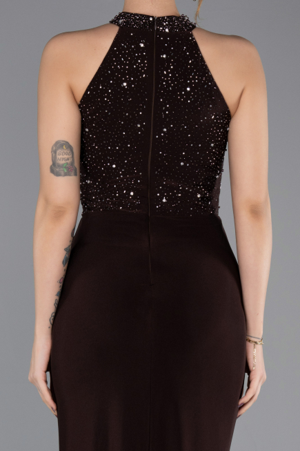 Abendkleid Lang Braun ABU5593