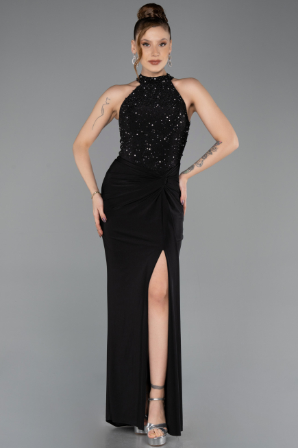 Abendkleid Lang Schwarz ABU5593