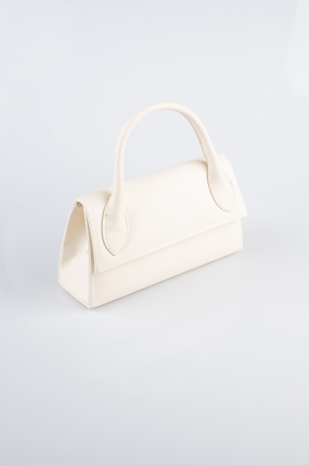 Abendtasche Leder Beige KC163