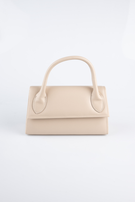 Abendtasche Leder Hautfarben KC163