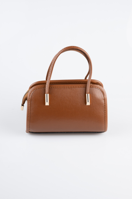 Abendtasche Leder Hellbraun KC422