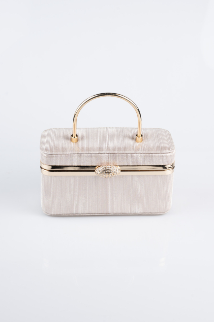 Kästchen-Tasche Laserschnitt Hellgold KC149