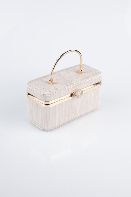 Kästchen-Tasche Laserschnitt Hellgold KC149