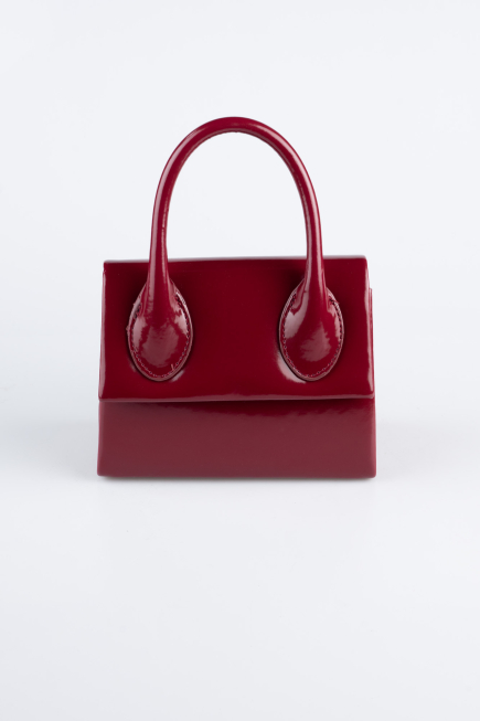 Abendtasche Lackleder Weinrot KC165