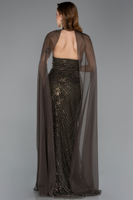 Abendkleid Lang Khaki ABU5595