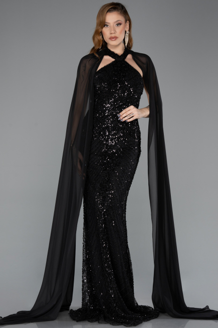 Abendkleid Lang Schwarz ABU5595