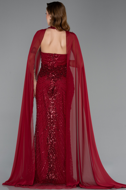 Abendkleid Lang Weinrot ABU5595