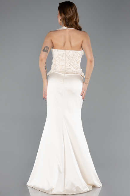 Abendkleid Lang Satin Gold ABU5601