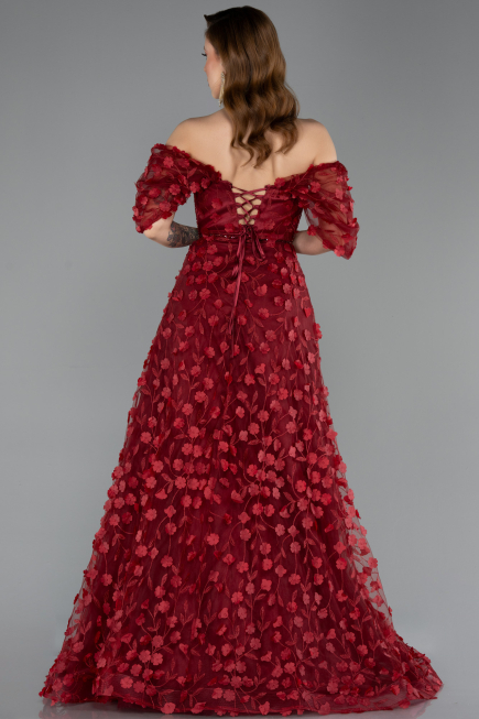 Abendkleid Lang Weinrot ABU5611