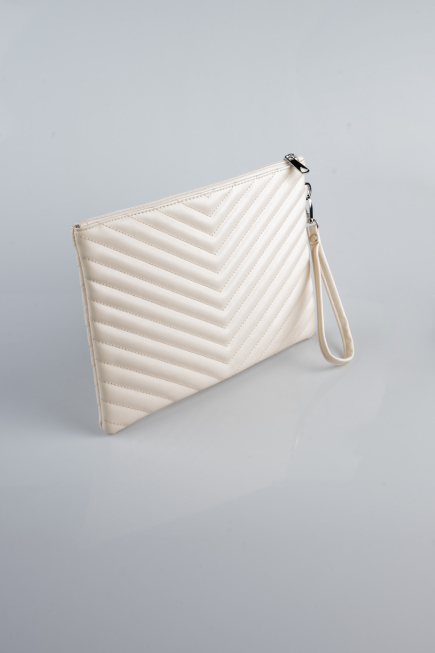 Beige Abendtaschen Leder KC413