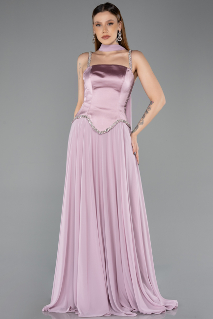 Abendkleid Lang Chiffon Puder ABU5619