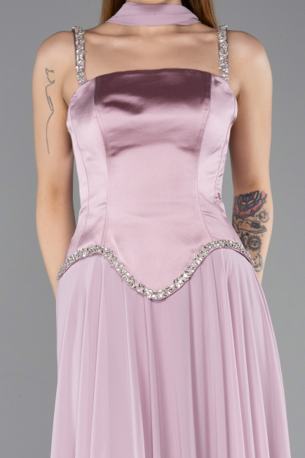 Abendkleid Lang Chiffon Puder ABU5619