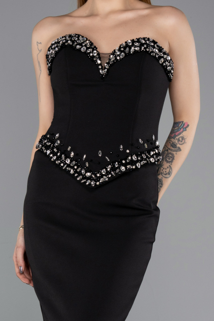 Abendkleid Lang Schwarz ABU5610