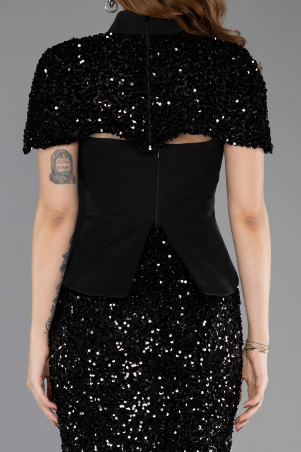 Abendkleid Lang Schwarz ABU5640
