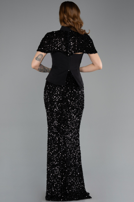 Abendkleid Lang Schwarz ABU5640