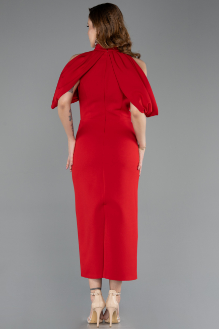 Abendkleid Midi Rot ABK2517